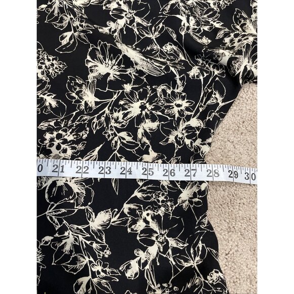 M Square Patchwork Top Tunic Women's XL Black Multi Button Front Oversized Boho - Picture 11 of 12